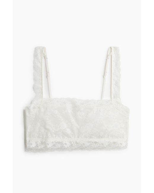 Soutien-gorge souple en dentelle H&M en coloris White