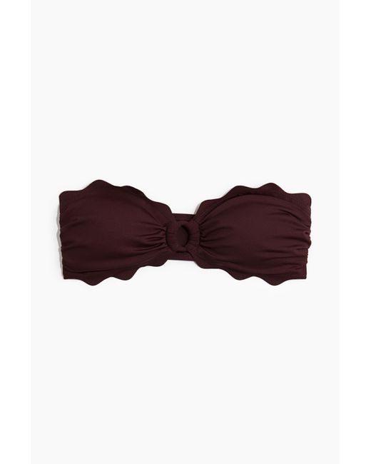 H&M Padded Bandeaubikinitop in het Purple