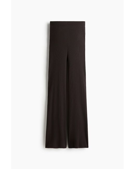 H&M Black Hose in Rippstrick