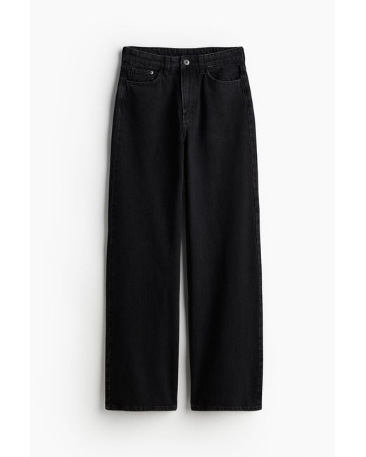 H&M Black Wide Ultra High Jeans