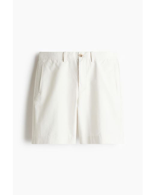 H&M Chino-Shorts aus Lyocell-Mix in Regular Fit in White für Herren