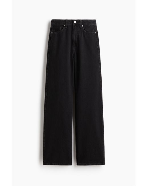 H&M Black Wide Ultra High Jeans