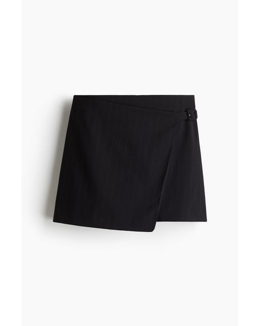 H&M Black Skort im Wickelschnitt