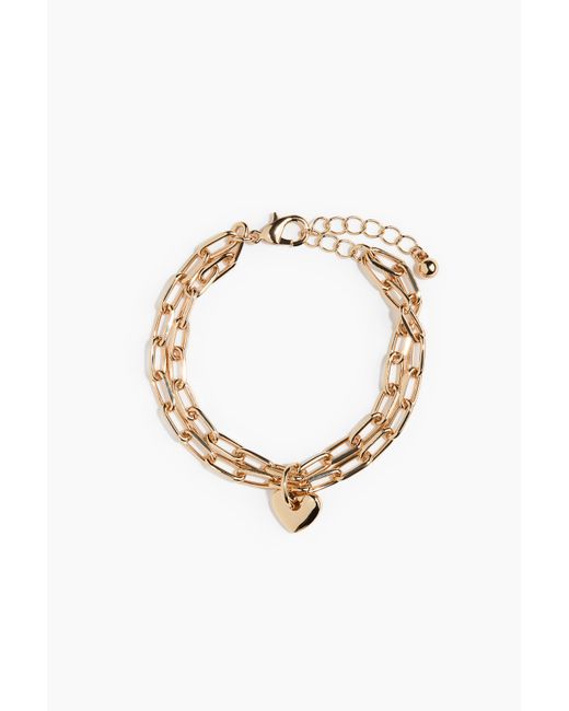 Bracelet multirangs avec charm H&M en coloris Metallic