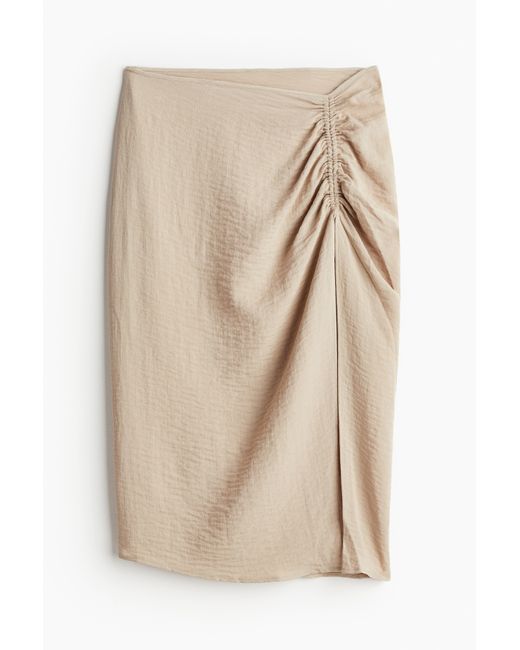 H&M Natural Strandjupe mit Tunnelzug