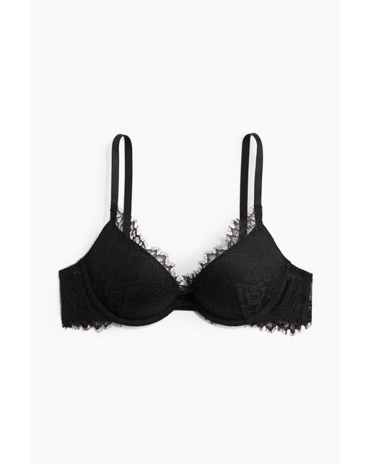 H&M Black Super-Push-up-BH aus Spitze