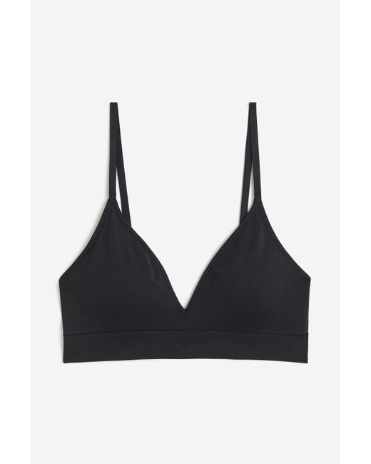 H&M Seamless Padded Soft-bh in het Black