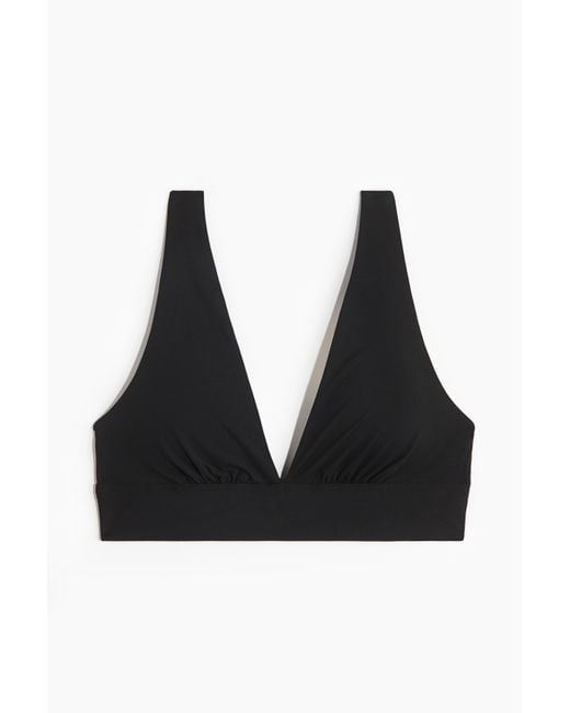 H&M Black Wattierter Soft-BH aus Mikrofaser