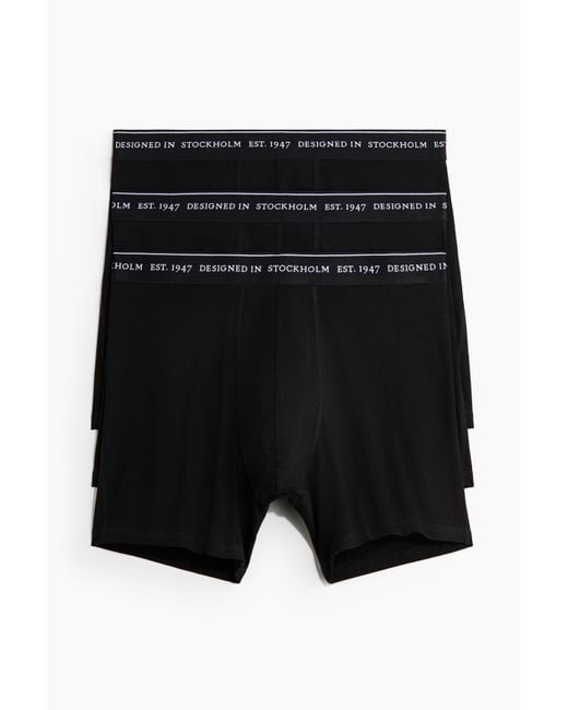 H&M Set Van 3 Coolmax Mid Trunks in het Black voor heren