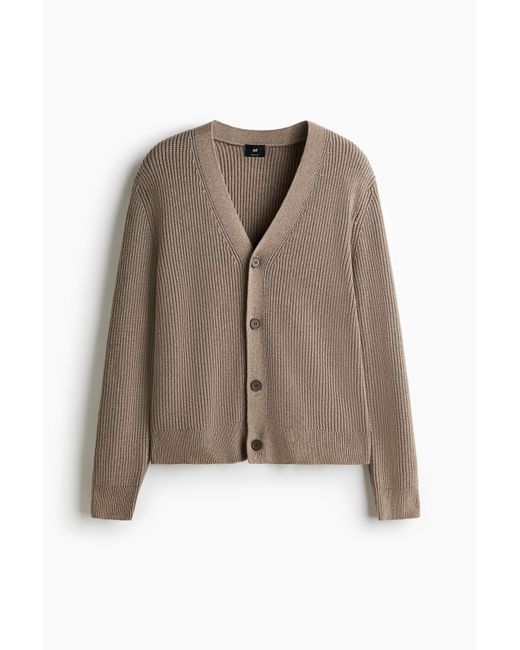 Gilet Regular Fit en maille côtelée H&M pour homme en coloris Brown