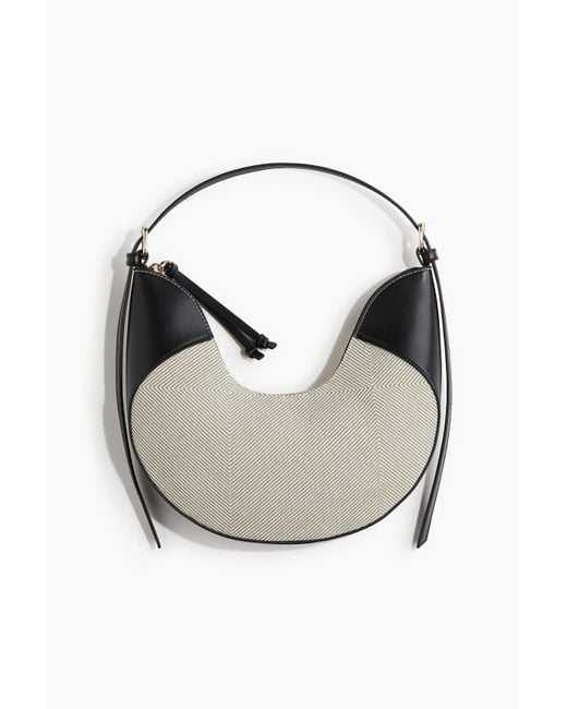 H&M Gray U-förmige Umhängetasche