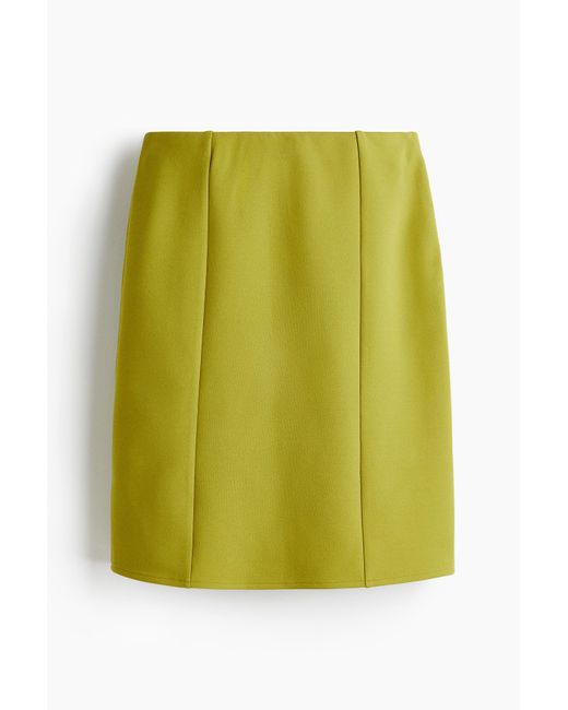 H&M Green Knielanger Jupe