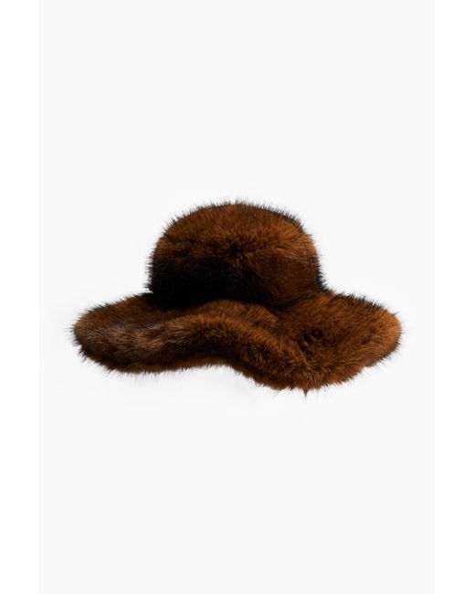 H&M Fluffy Muts in het Brown