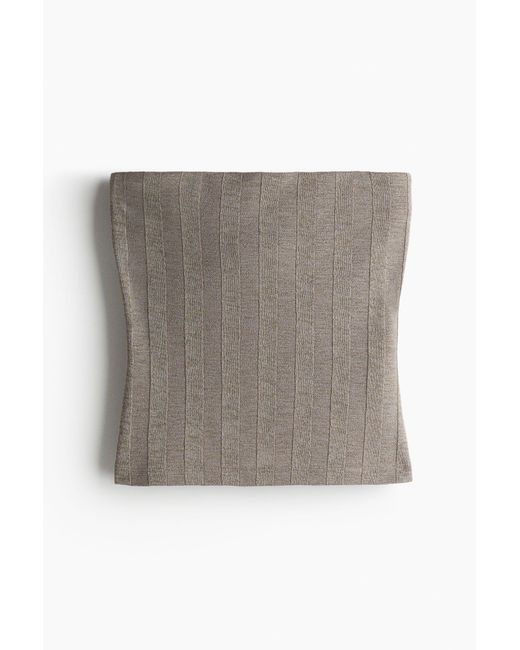 H&M Gray Rib-knit tube top