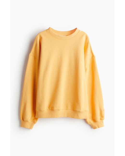 H&M Yellow Oversized Sport-Sweatshirt