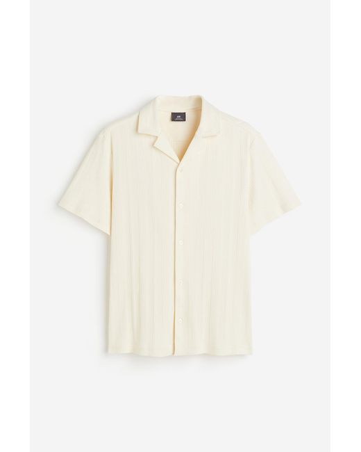 H&M Geribd Casual Overhemd in het White voor heren