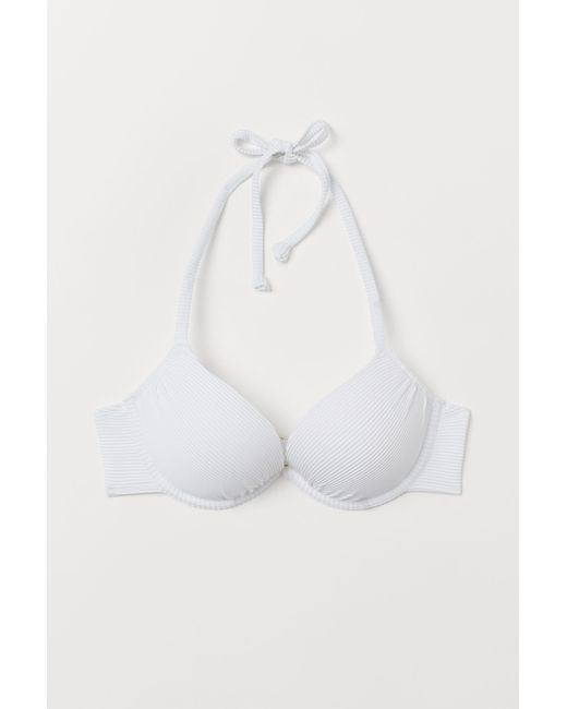 h&m white bikini top