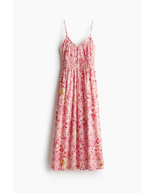 H&M Red Trägerkleid aus Baumwolle