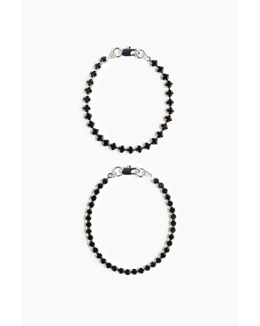 H&M 2er-Pack Armbänder in Black für Herren