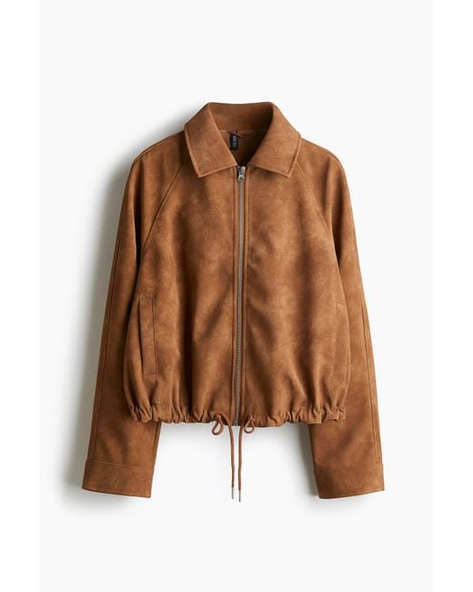 H&M Brown Aufgeraute Jacke