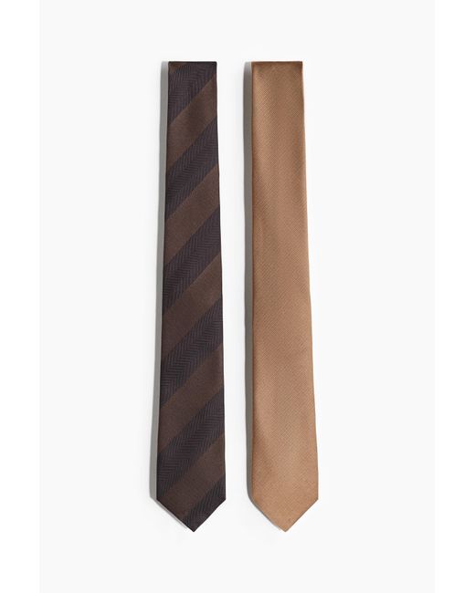 H&M 2er-Pack Krawatten in Brown für Herren