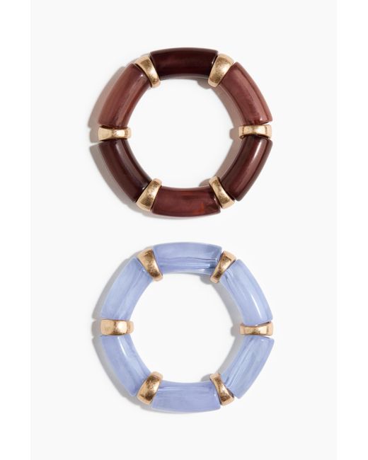 H&M Blue 2er-Pack Armbänder