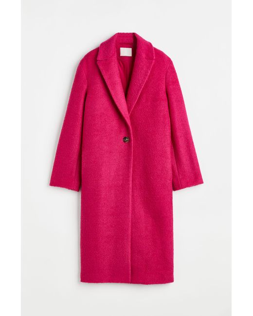 Manteau oversize en twill H&M en coloris Pink