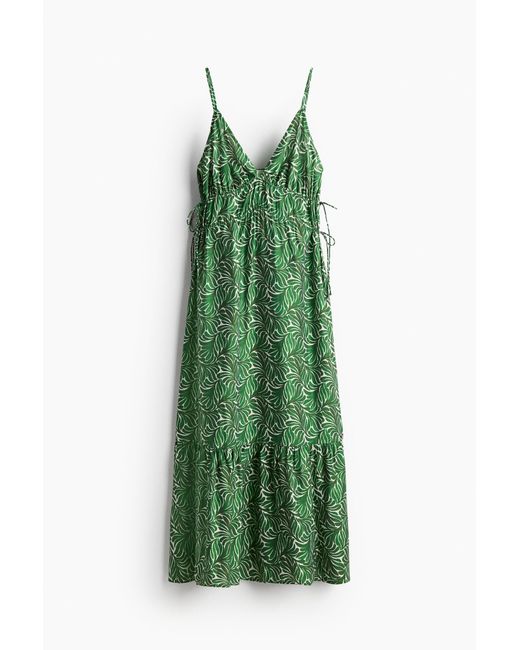 Robe maxi avec cordons de serrage H&M en coloris Green