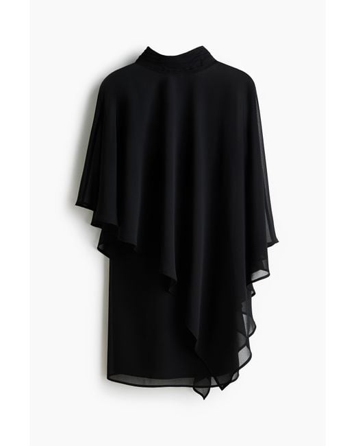 H&M Black Kleid mit Cape