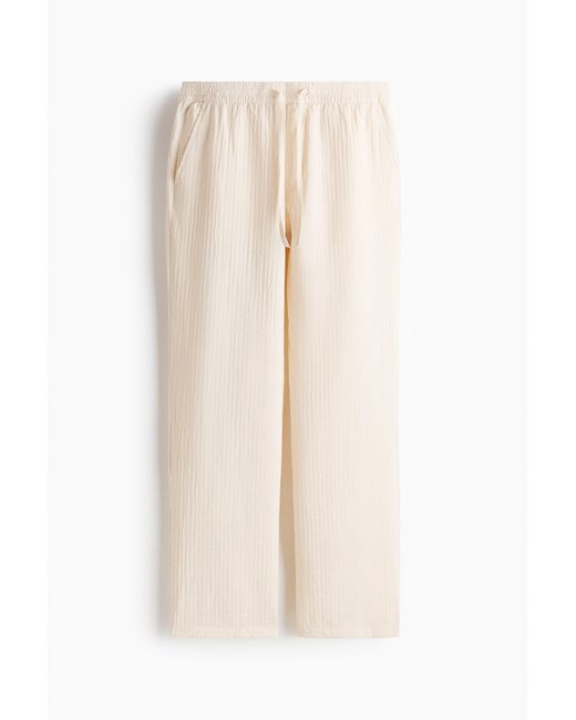 H&M Utilitybroek Met Structuur in het Natural voor heren