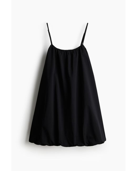 H&M Black Trägerkleid mit Ballonsaum