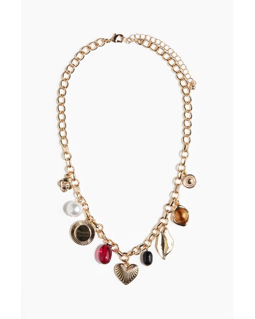 H&M Metallic Halskette mit Anhängern
