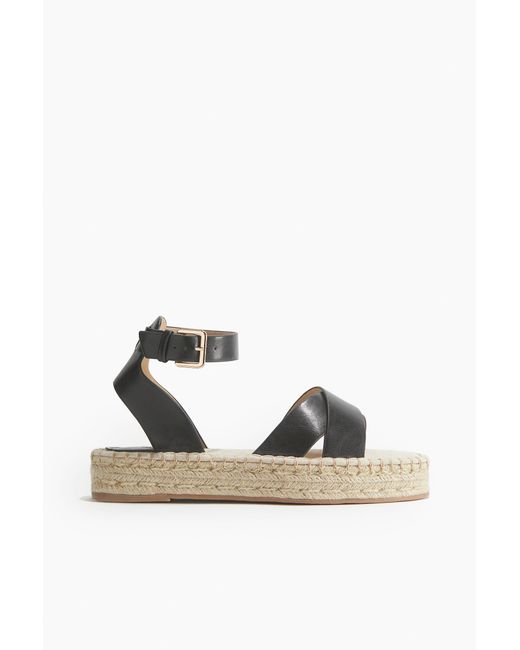 H&M Espadrille-sandalen in het Black