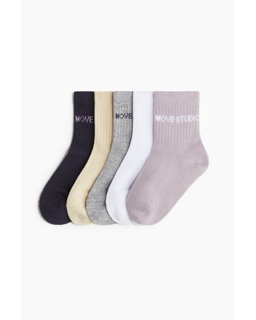 Lot De 5 Paires De Chaussettes De Sport Drymove H&M en coloris White