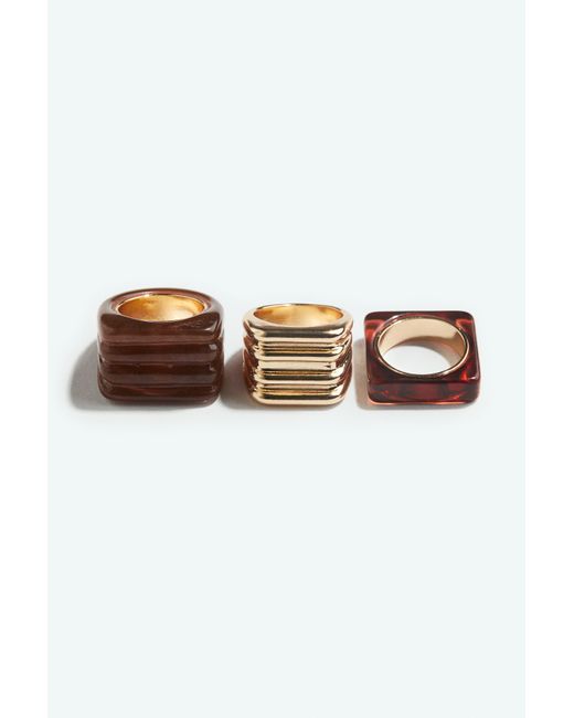 H&M White 3er-Pack Ringe