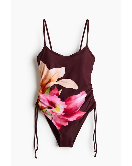 H&M Badpak Met Padded Cups in het Red