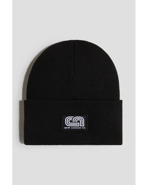 Bonnet Avec Application H&M en coloris Black
