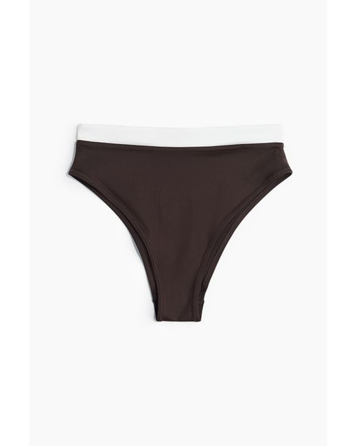 H&M Black Cheeky Bikinihose High Waist