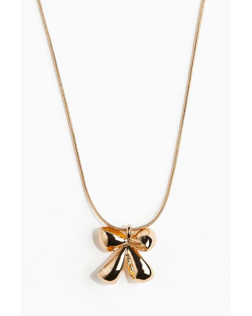 H&M Metallic Halskette mit Schleife