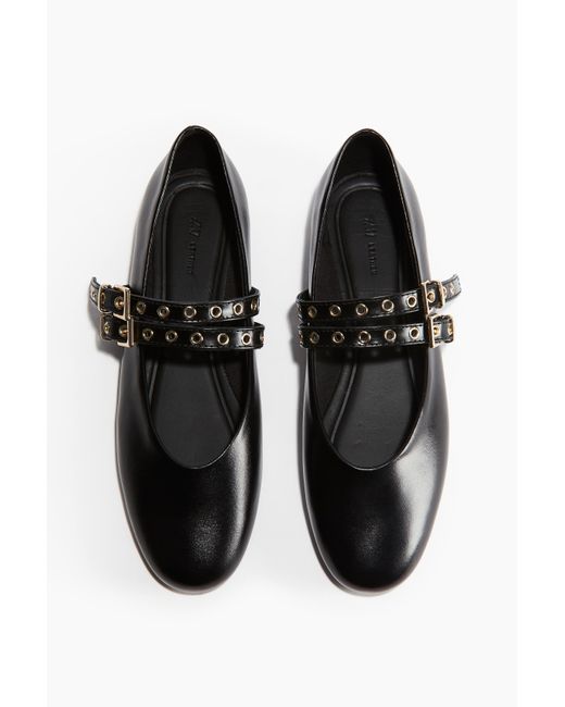 H&M Black Ballerinas aus Leder