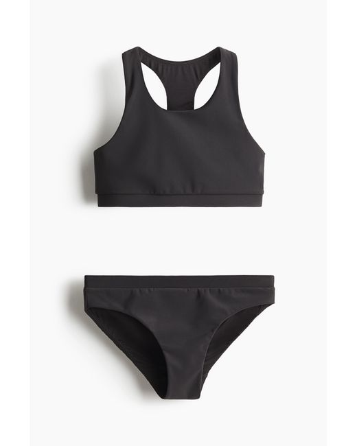 Maillot De Natation Lycra Deux Pièces H&M en coloris Black