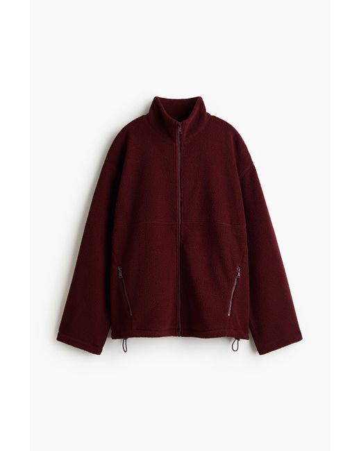H&M Red Jacke aus Teddyfleece