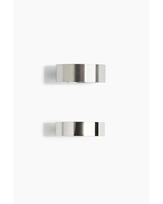 H&M Set Van 2 Ringen Van Roestvrij Staal in het Gray voor heren