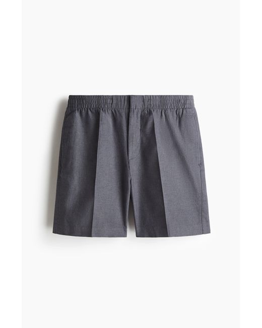 H&M Shorts aus Leinenmix in Regular Fit in Gray für Herren