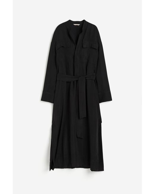 H&M Black Utility-Kleid aus Modalmix