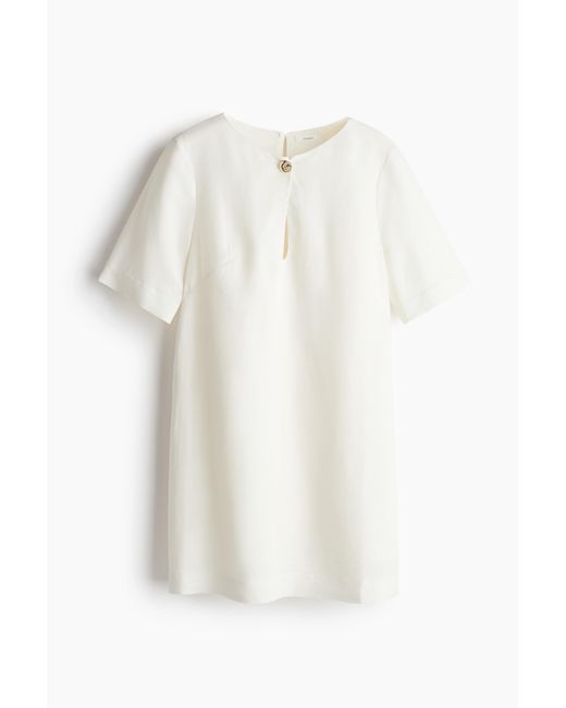 Robe En Lin Mélangé H&M en coloris White