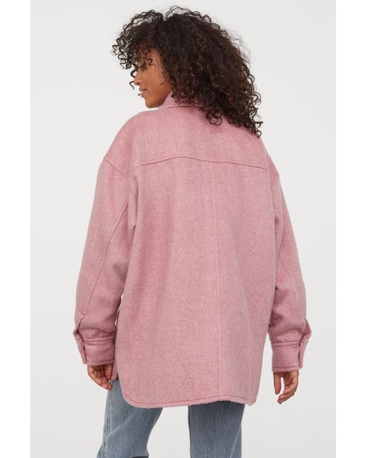 wool blend shacket hm