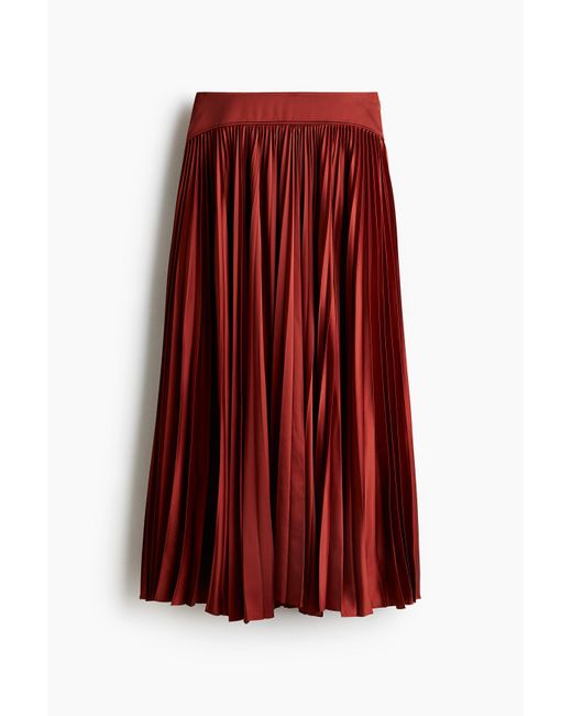 H&M Red Plisseerock