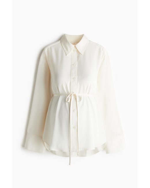 Mama Chemise Before & After Avec Ceinture À Nouer H&M en coloris White