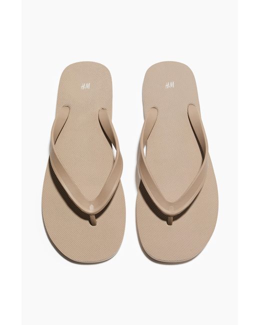 H&M Zehensandalen aus Gummi in Natural für Herren